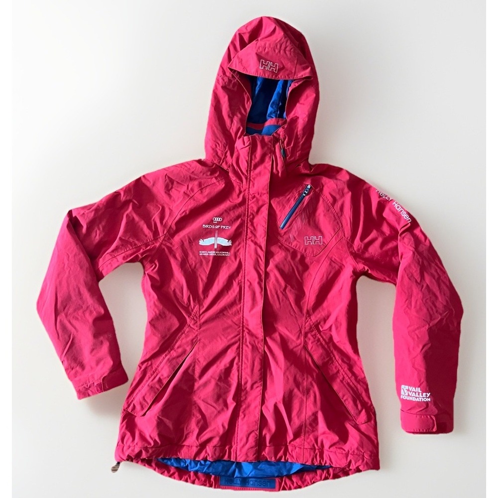 Helly Hansen Women's Pink Ski Jacket with Blue Lining